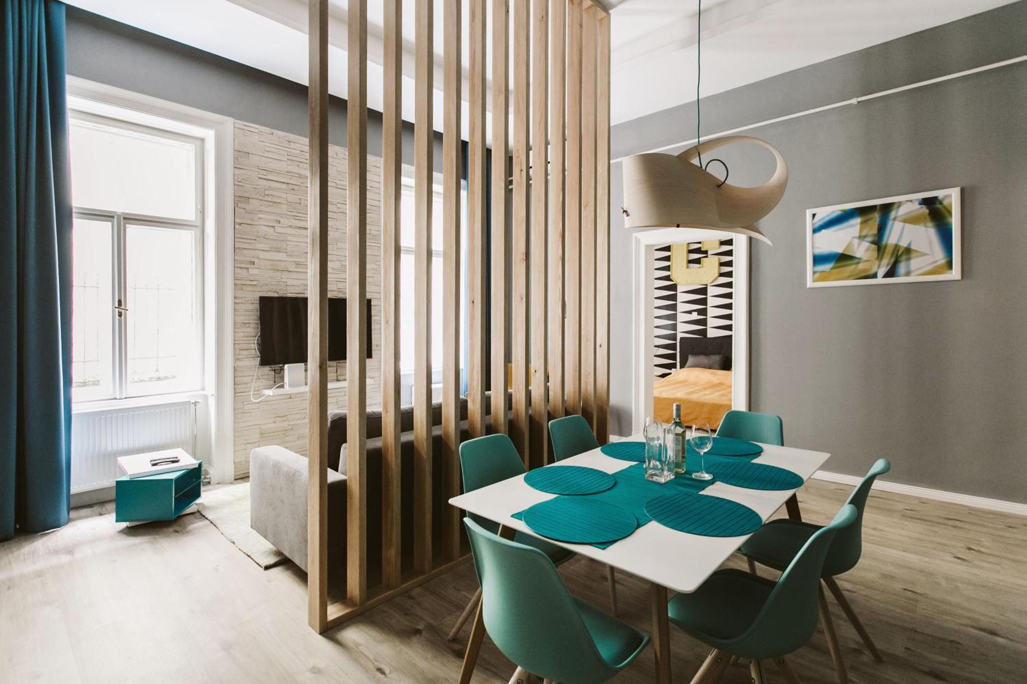 Turquoise Harmony In The Heart Of The Appartamento *