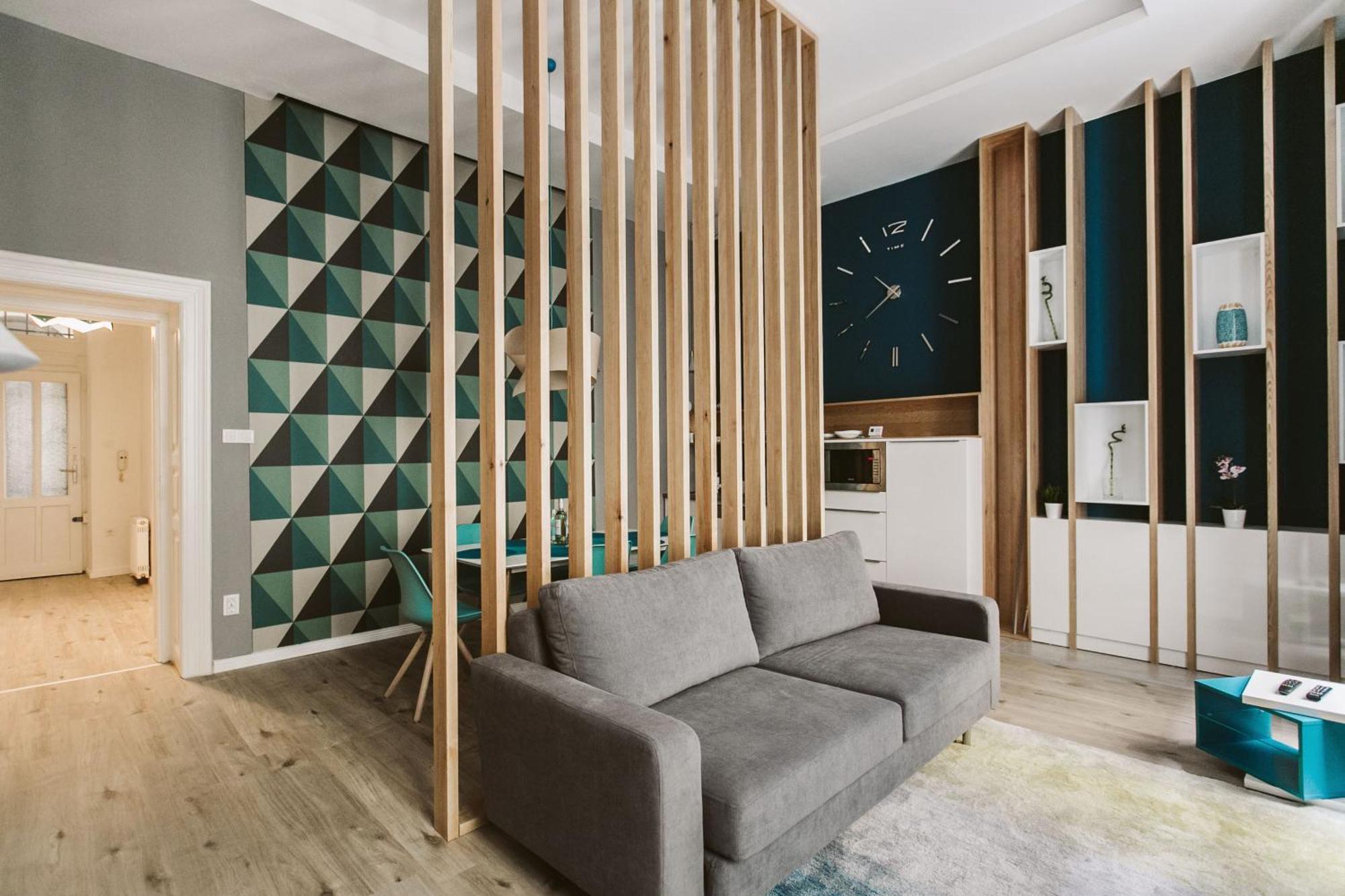 Turquoise Harmony In The Heart Of The Appartamento *